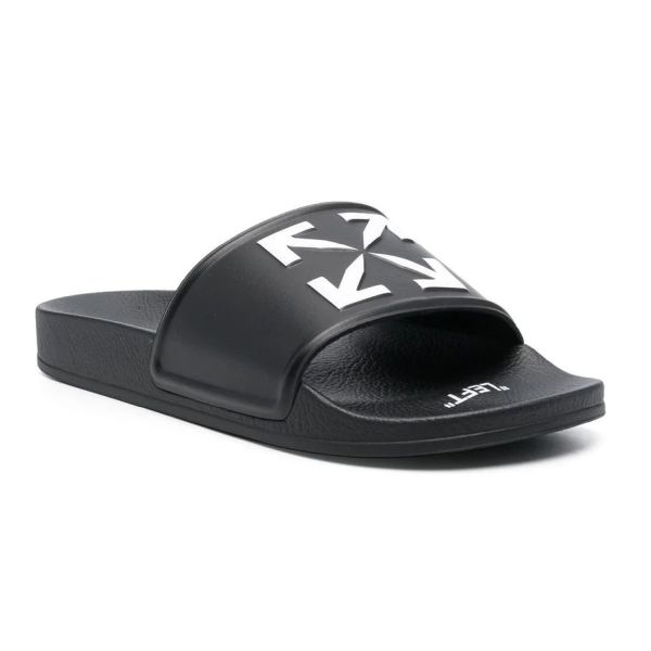 Off-White Arrow Slippers Zwart