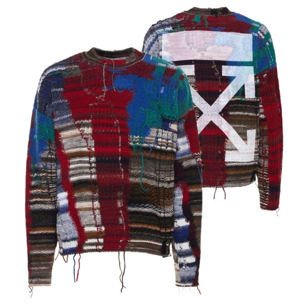 Off-White Arrow Tab Chaos Knitted Sweater Meerkleurig