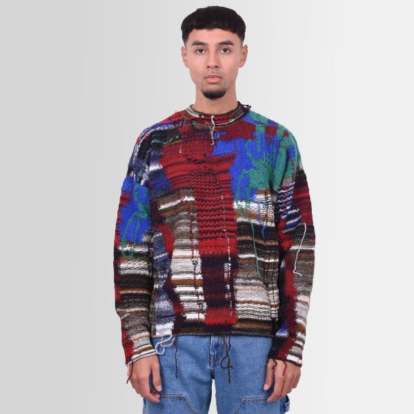 Off-White Arrow Tab Chaos Knitted Sweater Meerkleurig