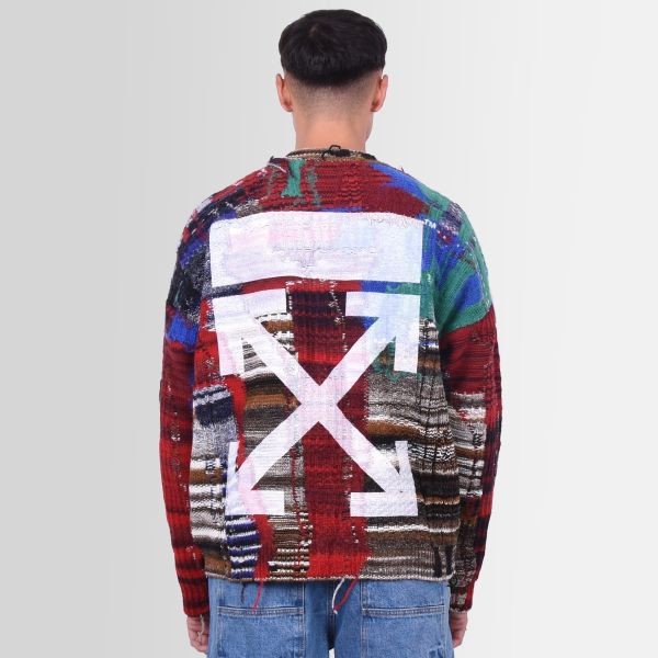 Off-White Arrow Tab Chaos Knitted Sweater Meerkleurig