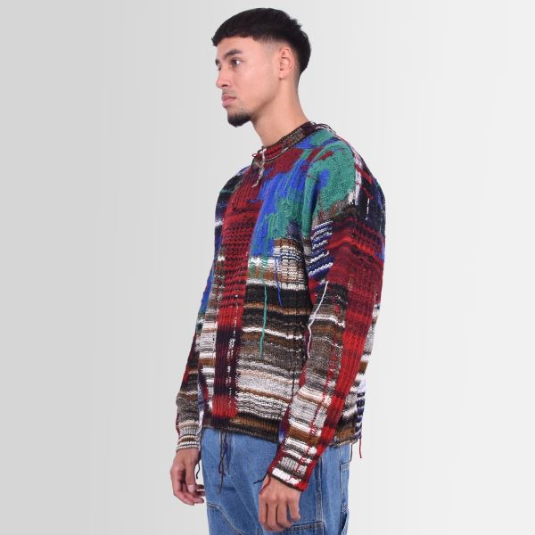 Off-White Arrow Tab Chaos Knitted Sweater Meerkleurig