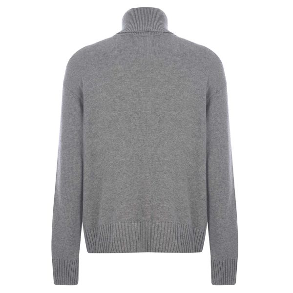 Off-White Basic Knitted Turtleneck Sweater Grijs