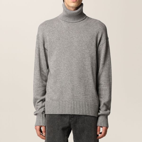 Off-White Basic Knitted Turtleneck Sweater Grijs