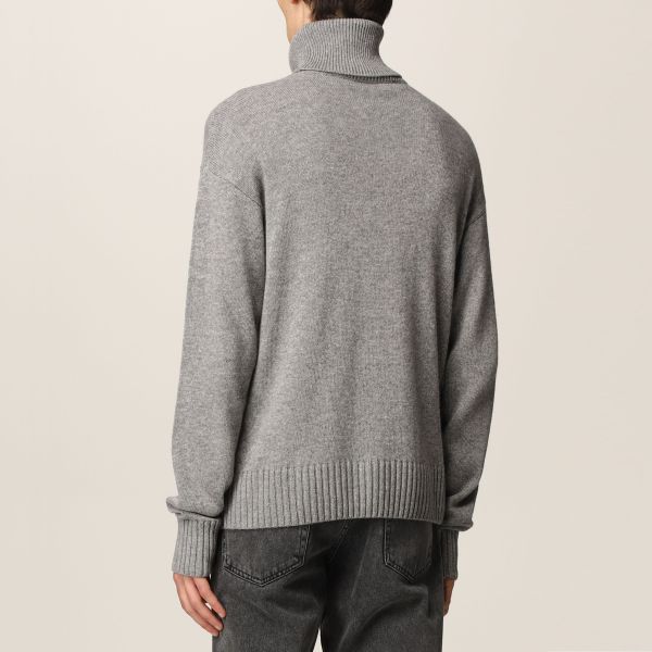 Off-White Basic Knitted Turtleneck Sweater Grijs