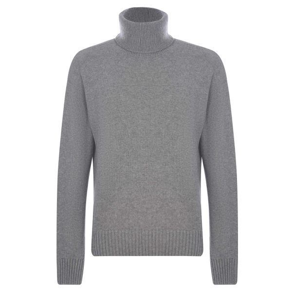 Off-White Basic Knitted Turtleneck Sweater Grijs
