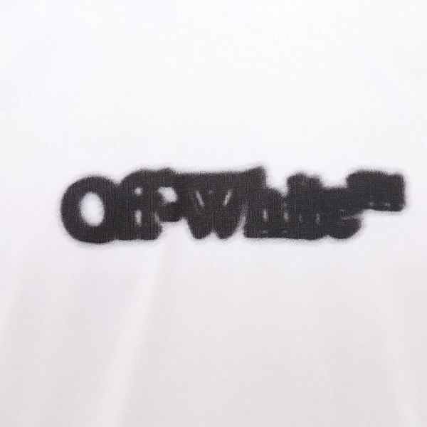 Off-White Blurred Logo Over T-shirt Wit