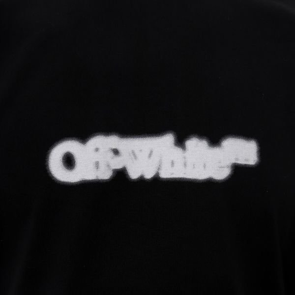 Off-White Blurred Logo Over T-shirt Zwart