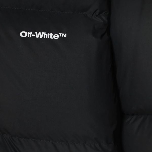 Off-White Bounce Hooded Down Puffer Zwart