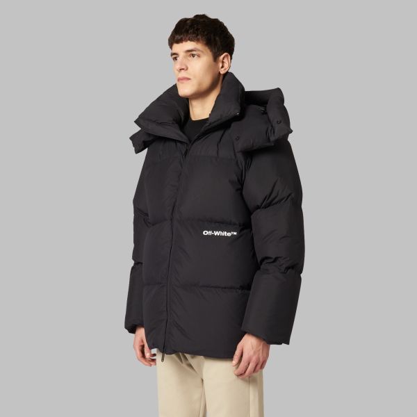 Off-White Bounce Hooded Down Puffer Zwart