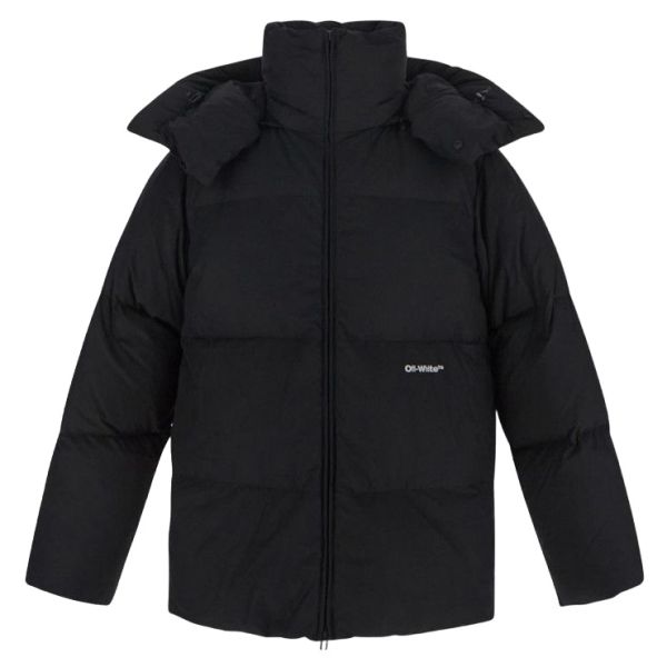 Off-White Bounce Hooded Down Puffer Zwart