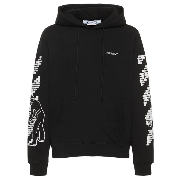 Off-White Bricks Slim Hoodie Zwart