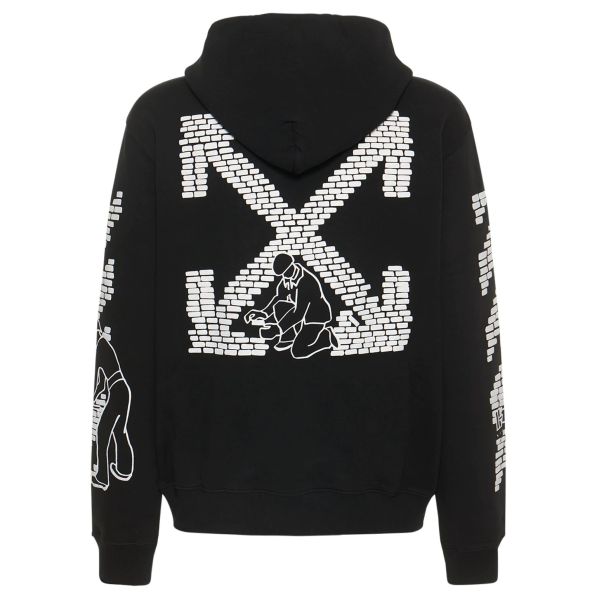 Off-White Bricks Slim Hoodie Zwart