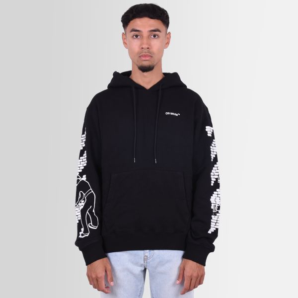 Off-White Bricks Slim Hoodie Zwart