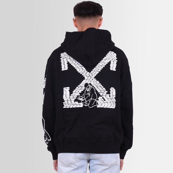 Off-White Bricks Slim Hoodie Zwart