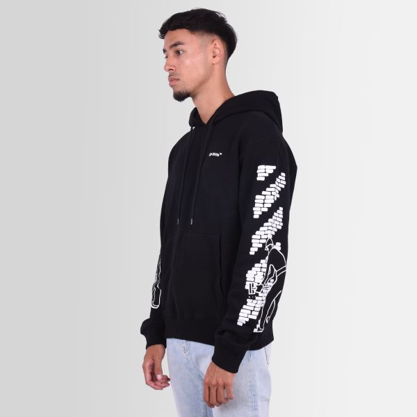 Off-White Bricks Slim Hoodie Zwart