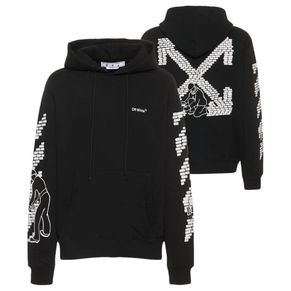 Off-White Bricks Slim Hoodie Zwart