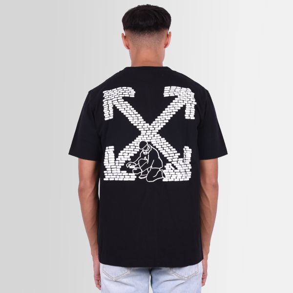 Off-White Bricks Slim T-shirt Zwart