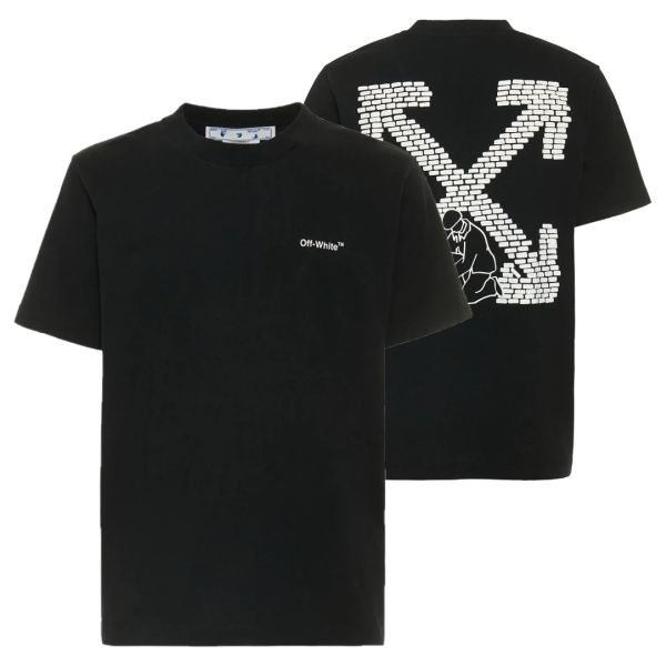 Off-White Bricks Slim T-shirt Zwart