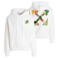 Off White Brush Arrow Hoodie Wit
