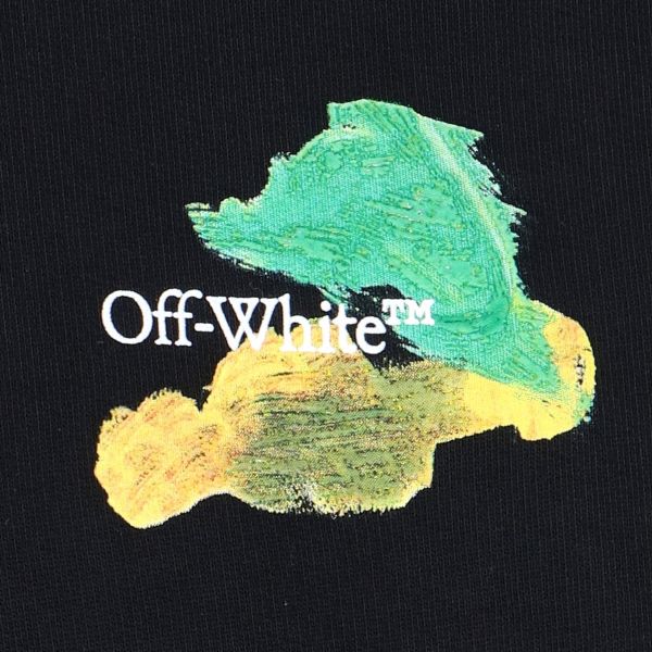 Off White Brush Arrow Hoodie Zwart