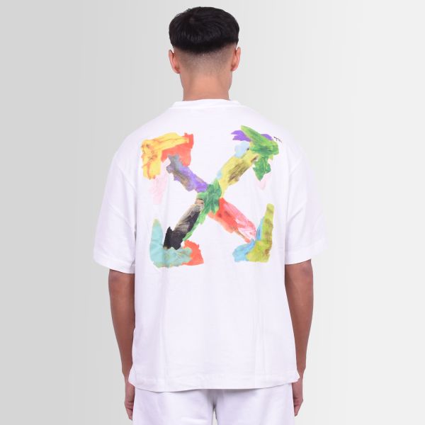 Off-White Brush Arrow Over T-shirt Wit