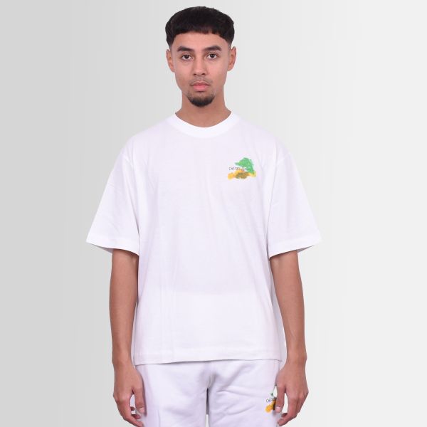 Off-White Brush Arrow Over T-shirt Wit