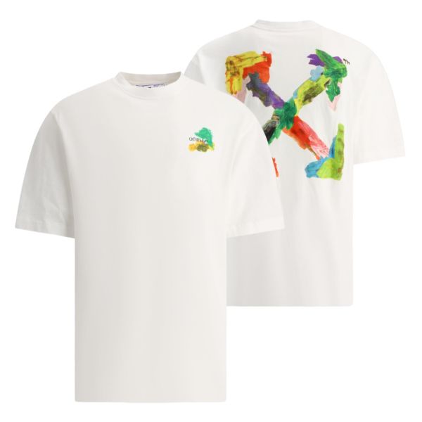 Off-White Brush Arrow Over T-shirt Wit