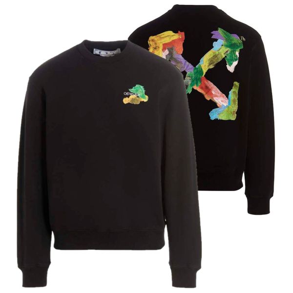 Off-White Brush Arrow Slim Sweater Zwart