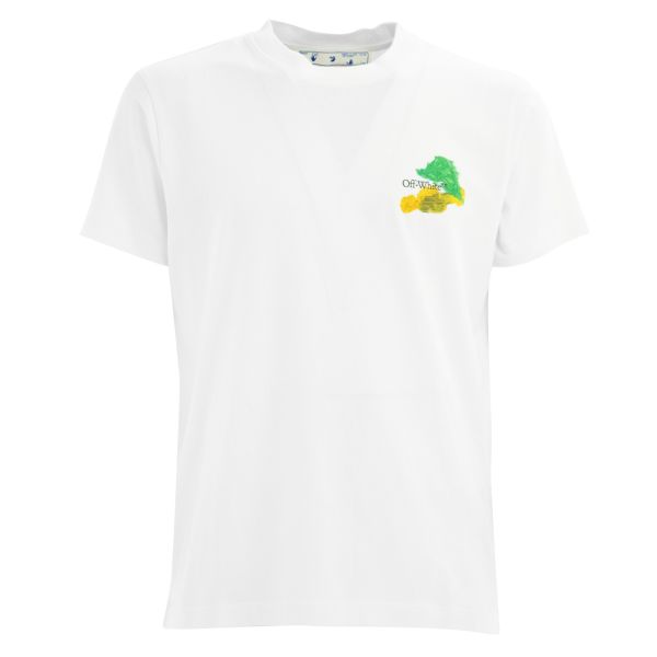 Off-White Brush Arrow Slim T-shirt Wit