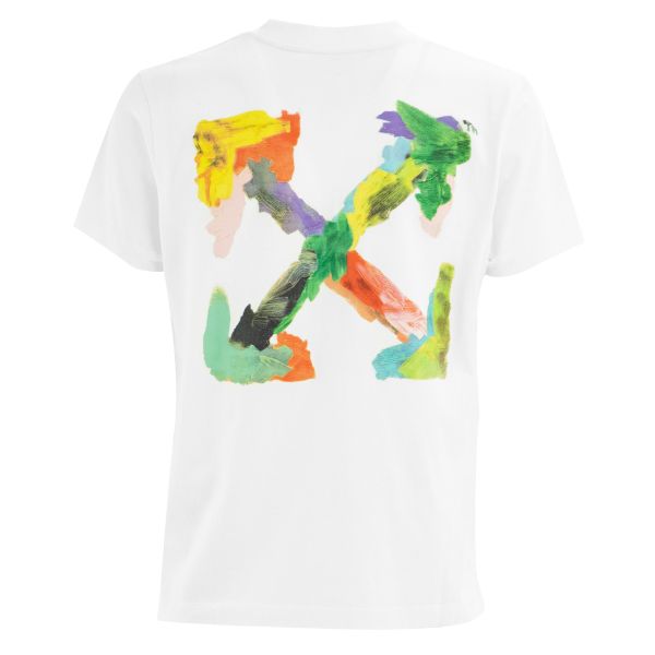 Off-White Brush Arrow Slim T-shirt Wit