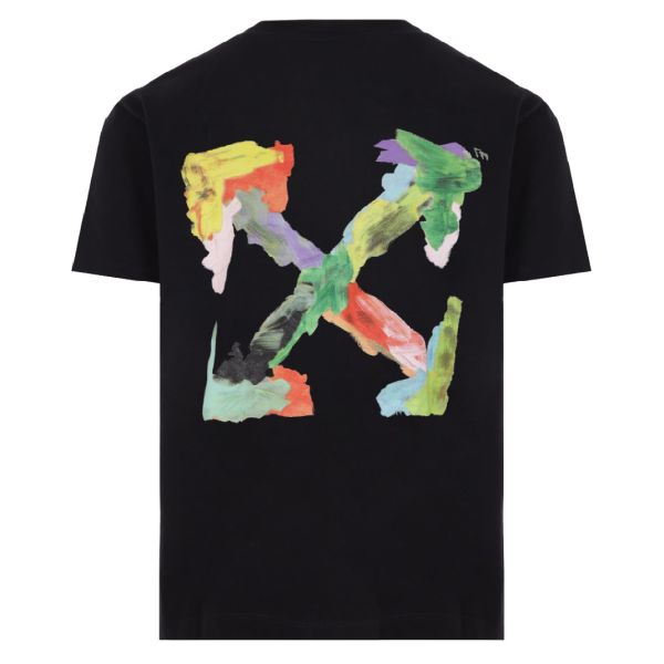 Off-White Brush Arrow Slim T-shirt Zwart