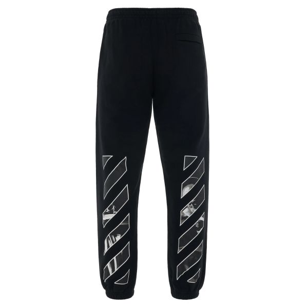 Off-White Caravaggio Diagonal Slim Trainingsbroek Zwart