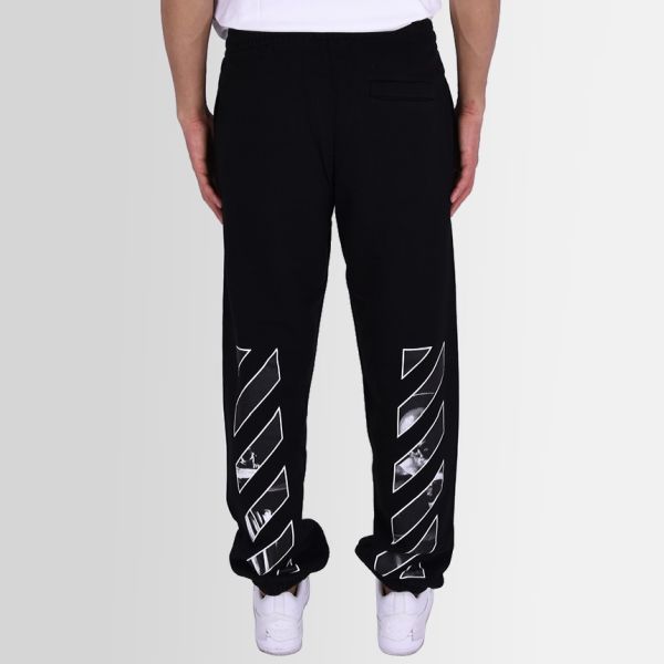 Off-White Caravaggio Diagonal Slim Trainingsbroek Zwart
