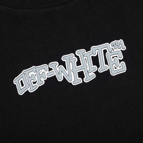 Off-White Carlos Type Over T-shirt Zwart