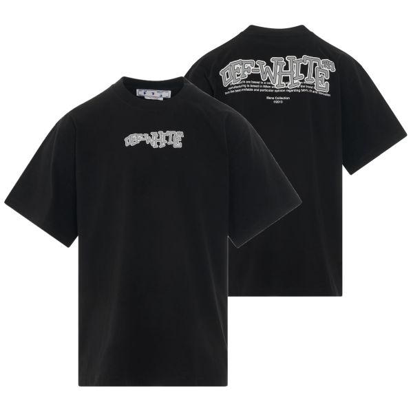 Off-White Carlos Type Over T-shirt Zwart