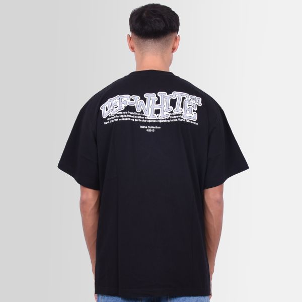 Off-White Carlos Type Over T-shirt Zwart