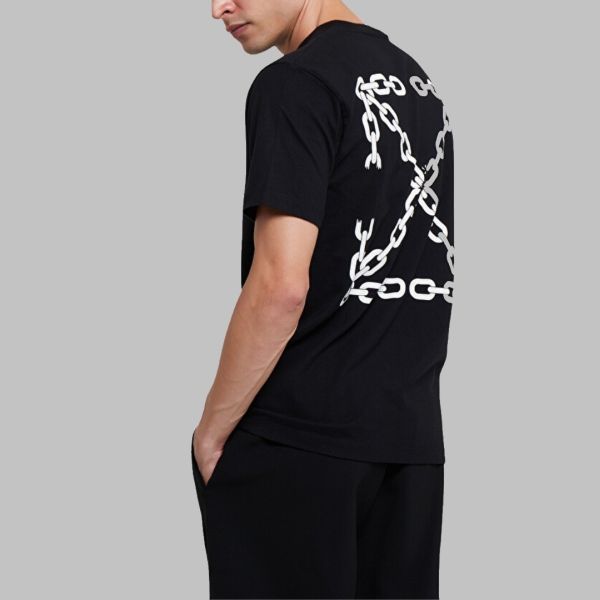 Off-White Chain Arrow Slim T-shirt Zwart