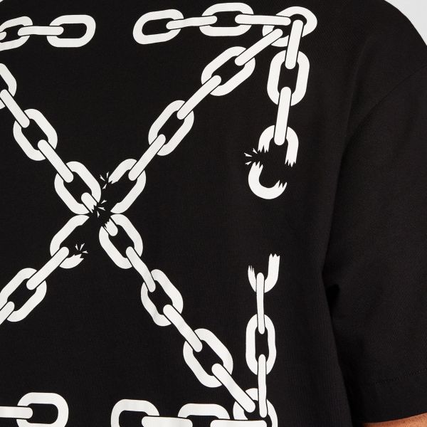 Off-White Chain Arrow Slim T-shirt Zwart