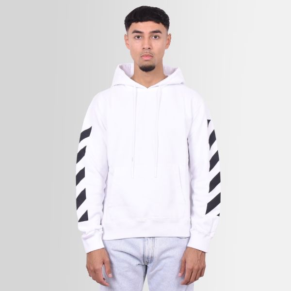 Off-White Diagonal Arrow Slim Hoodie Wit