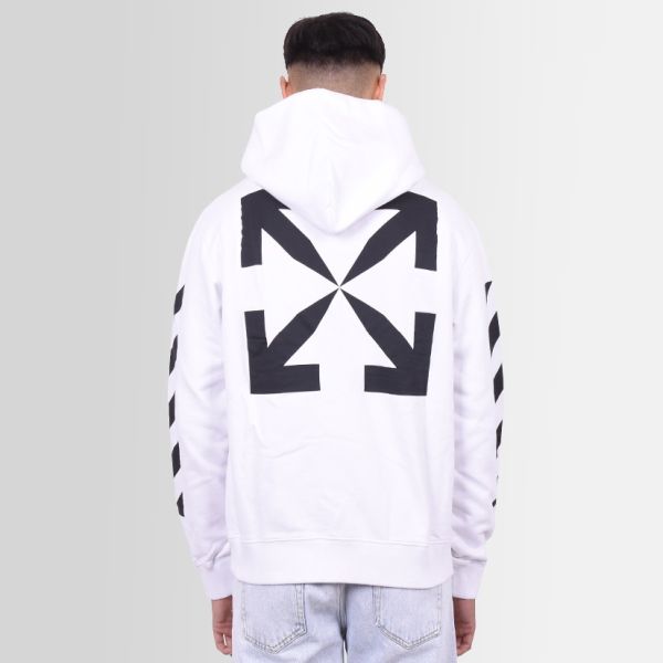 Off-White Diagonal Arrow Slim Hoodie Wit