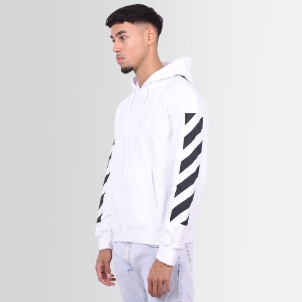 Off-White Diagonal Arrow Slim Hoodie Wit