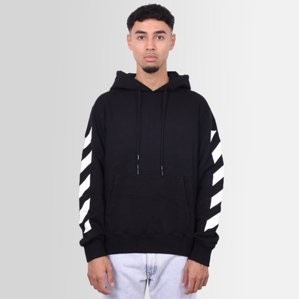 Off-White Diagonal Arrow Slim Hoodie Zwart