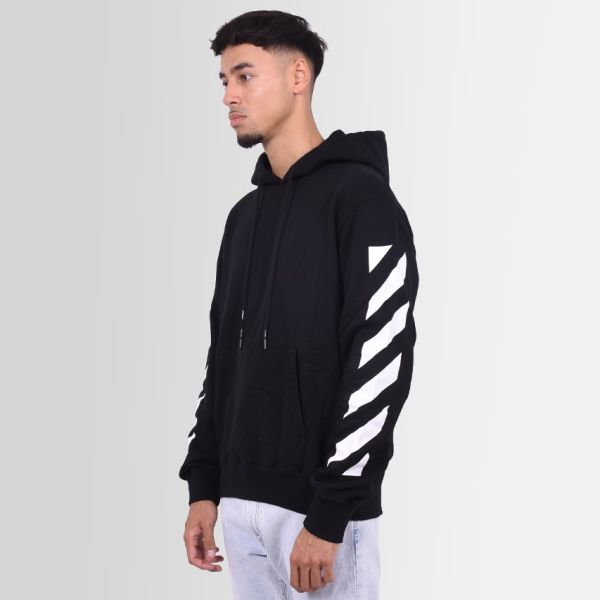 Off-White Diagonal Arrow Slim Hoodie Zwart