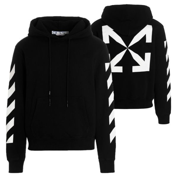 Off-White Diagonal Arrow Slim Hoodie Zwart