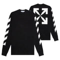 Off-White Diagonal Arrow T-shirt Lange Mouw Zwart