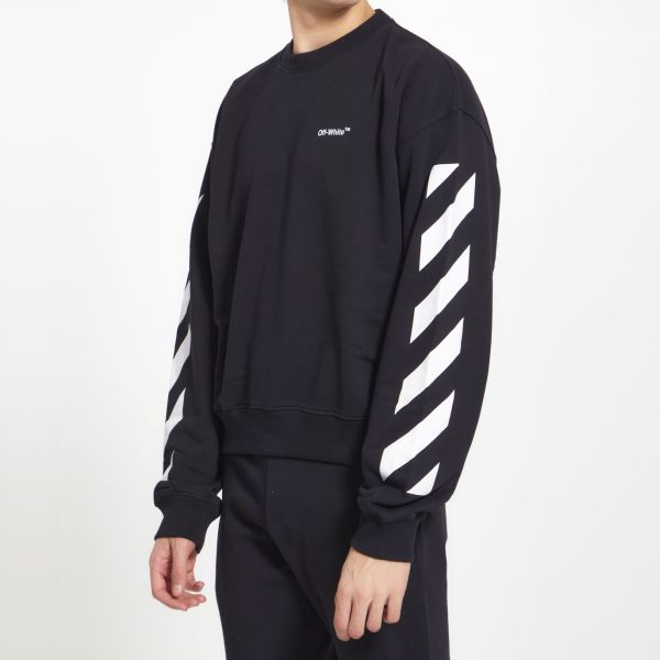 Off White Diagonal Helvetica Over Sweater Zwart