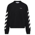Off White Diagonal Helvetica Over Sweater Zwart