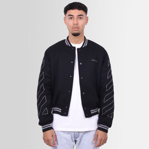 Off-White Diagonal Outline Wool Varsity Jack Zwart