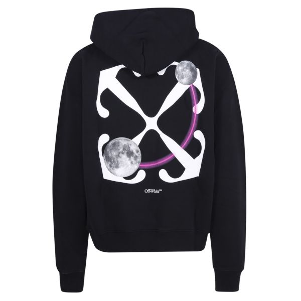 Off-White Double Moon Arrow Over Hoodie Zwart