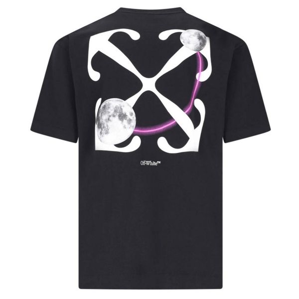 Off-White Double Moon Arrow Skate T-shirt Zwart